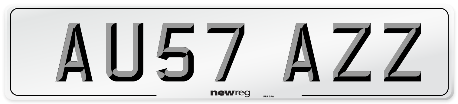 AU57 AZZ Number Plate from New Reg